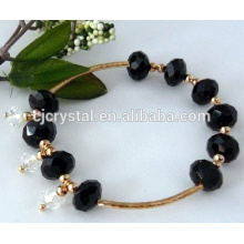 faceted black tourmaline bracelet,crystal bracelet,bracelet